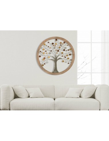 Arbre de vie II Décoration murale en MDF naturel et métal, Ø80 cm du meilleur 