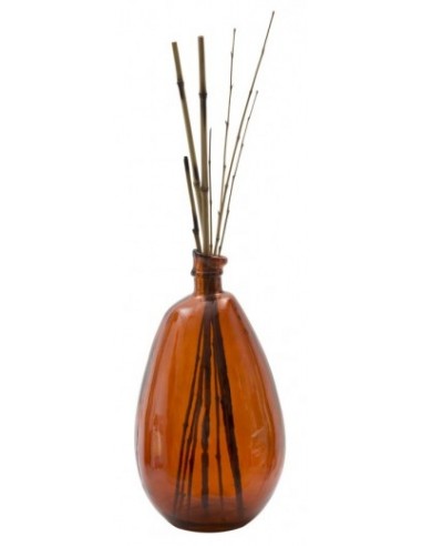 Vase décoratif en verre recyclé Roto Orange, Ø26xH47 cm de France