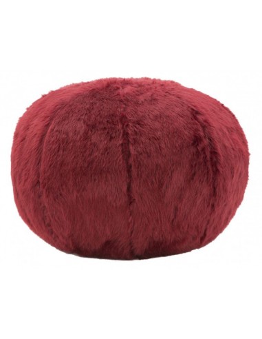 Tabouret rembourré en tissu Peluche Bordeaux, Ø50xH30 cm 2 - 3 jours ouvrés.