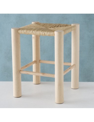 Tabouret Jouko en bois naturel, l32xA32xH40 cm Pour