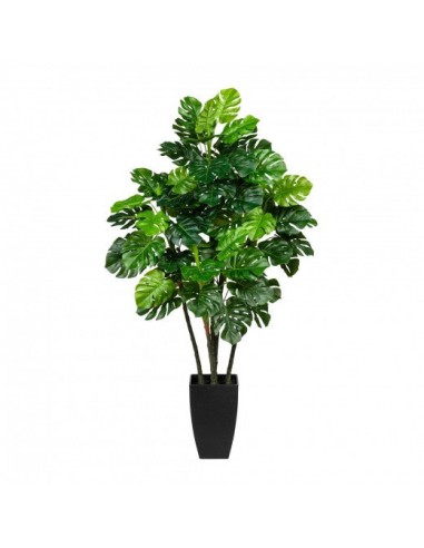 Plante artificielle en pot, Splitphilodendron Vert, H105 cm est présent 