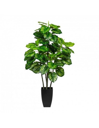 Plante artificielle en pot, Maranta Vert / Jaune, H105 cm solde