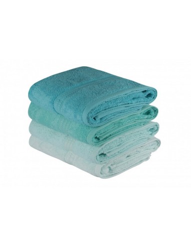 Lot de 4 serviettes de bain en coton, Arc-en-ciel, 70 x 140 cm livraison gratuite