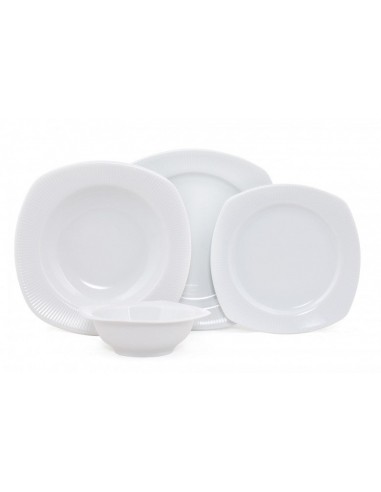 Service de vaisselle en porcelaine, Blanc Casual Dinner, 24 pièces À commander