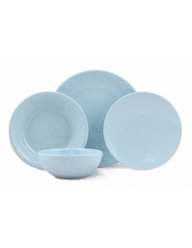 Service de vaisselle en porcelaine, Henry Dinner Turquoise, 24 pièces d'Europe débarque