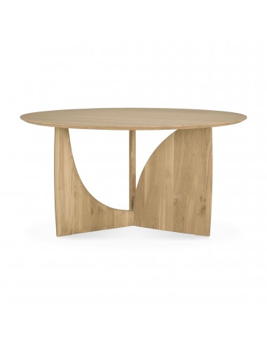 TABLE RONDE GEOMETRIC 150 cm - chêne ou teck massif - Ethnicraft destockage