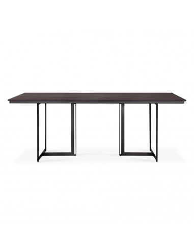 TABLE TACET - teck teinté brun - 2 dimensions - Ethnicraft destockage