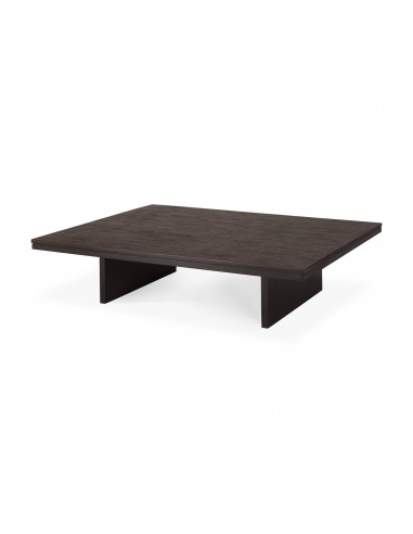 TABLE BASSE GROOVES - teck teinté noir - Ethnicraft soldes