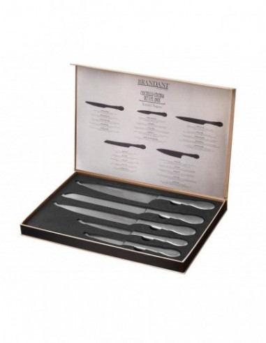 Set de 5 couteaux en acier inoxydable, dans un coffret cadeau Antichi Sapori Crom chez Cornerstreet bien 