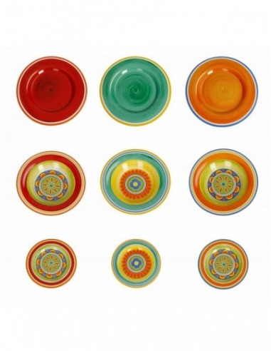 Service de vaisselle en porcelaine, Mediterranea Multicolor, 18 pièces votre restaurant rapide dans 