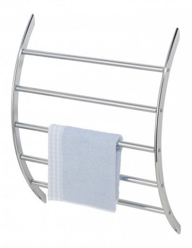 Porte-serviettes de salle de bain avec étagère en métal, Pescara Chrome, l56xP 21,5xH46 cm offre 