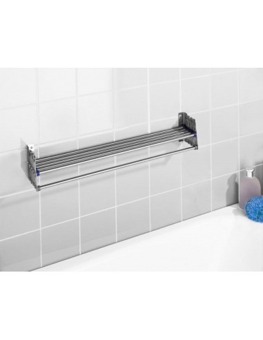 Sèche-linge extensible pour mur, cadre en métal, Télescopique Chrome, 3,3 m Comparez et commandez 