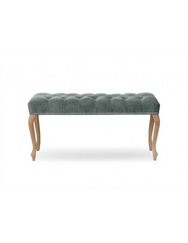 Banc rembourré en tissu, avec pieds en bois Ingrid Gris moyen / Hêtre, l100xA40xH49 cm En savoir plus