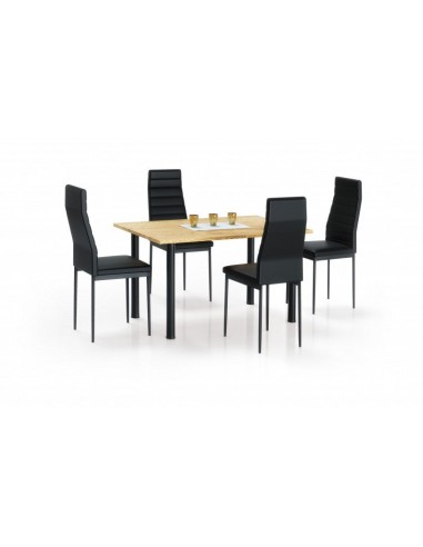 Table en MDF et métal Adonis 2 Chêne Doré / Noir, L120xl80xH76 cm pas cher chine