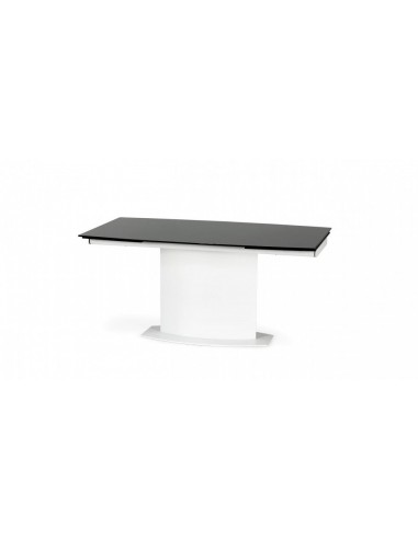 Table extensible en verre et métal Anderson Noir / Blanc, L160-250xl90xH76 cm Les magasins à Paris