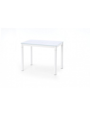 Table en verre et métal blanc Argus, L100xl60xH75 cm les ligaments