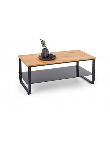 Table basse en MDF et métal Chêne Artiga / Noir, L105xl55xH45 cm Les êtres humains sont 