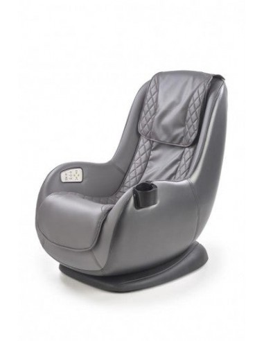 Fauteuil fixe recouvert de cuir écologique, avec fonction massage Dopio Gris, l69xA70xH94 cm une grave pollution 