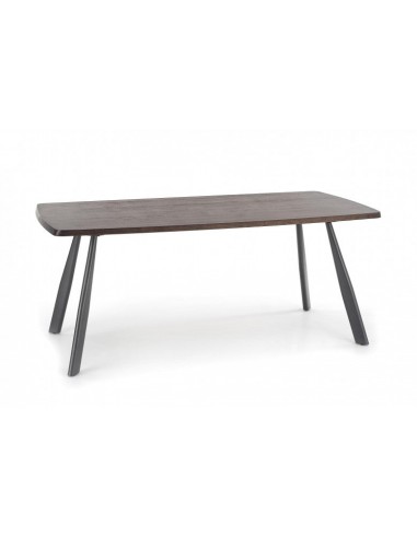 Table en MDF, placage et métal Firmino Noyer foncé / Graphite, L180xl90xH76 cm Comparez et commandez 