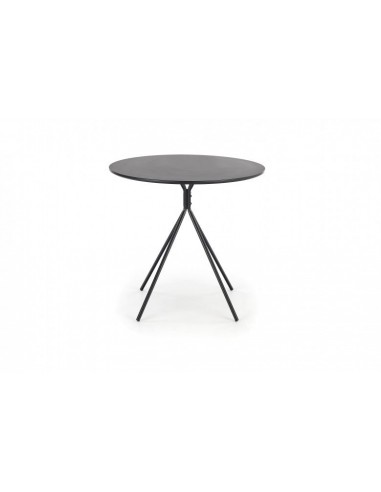 Table en MDF et métal Fondi Noir, Ø80xH75 cm offre 