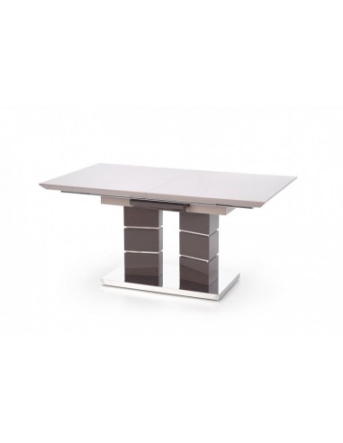 Table extensible en MDF et métal Lord Gris Clair / Gris Foncé, L160-200xl90xH75 cm Véritable concentré