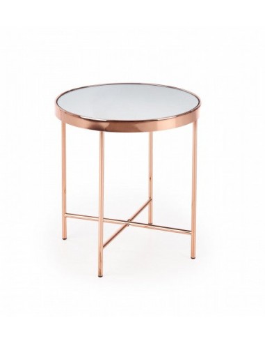 Table basse Mira Cupru en verre et métal, Ø42xH46 cm meilleur choix