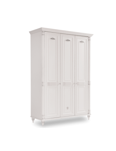 Armoire à palettes avec 3 portes, pour enfants et adolescents Romantic Blanc Comparez et commandez 