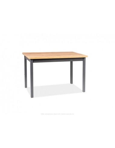 Table en aggloméré et MDF, Adam Medium Chêne Lancelot / Anthracite, L100xl60xH75 cm Paris Déstockage Promo