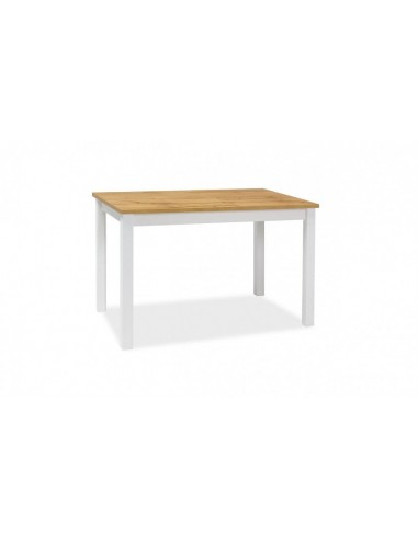 Table en aggloméré et MDF, Adam Medium Chêne Wotan / Blanc, L100xl60xH75 cm Fin de série