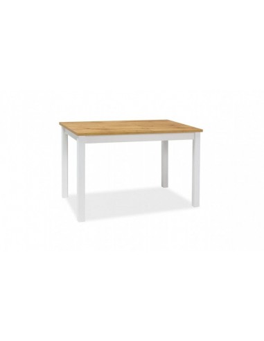 Table en aggloméré et MDF, Adam Large Chêne Wotan / Blanc, L120xl68xH75 cm les ligaments