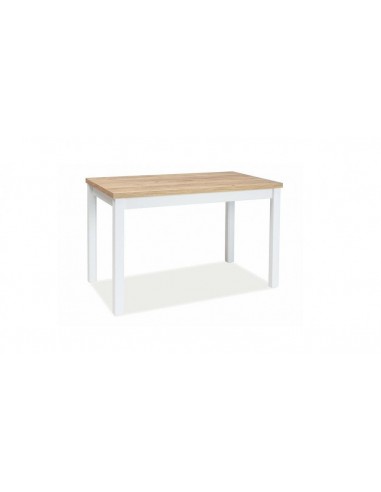 Table en bois aggloméré et MDF, Adam Large Chêne Doré / Blanc, L120xl68xH75 cm la livraison gratuite