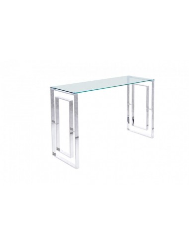 Console verre et métal Allure C Transparent / Chrome, l120xA40xH78 cm sur le site 