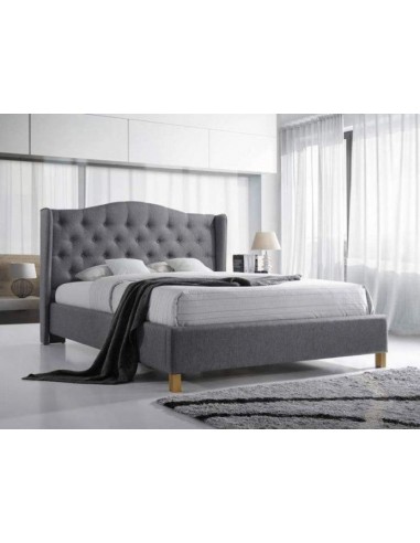 Lit recouvert de tissu Aspen Gris, 160 x 200 cm prix pour 