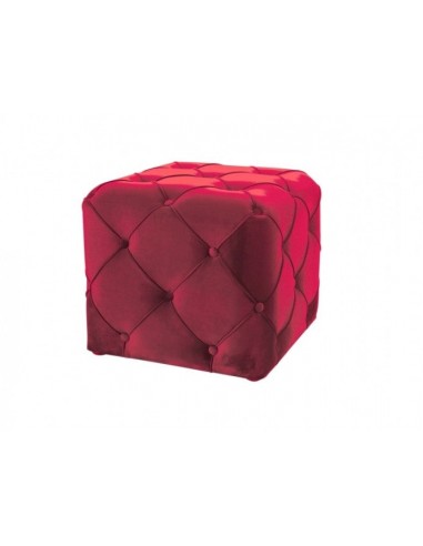 Tabouret tapissé de tissu Aviva K Velvet Bordeaux, l50xA50xH45 cm en stock