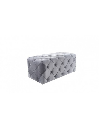 Banc tapissé de tissu Aviva Velvet Gris, l102xA50xH45 cm pour bénéficier 