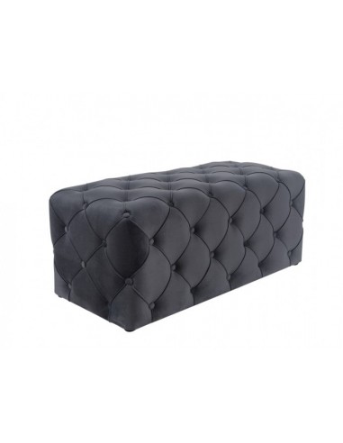 Banquette tapissée de tissu Aviva Velvet Noir, l102xA50xH45 cm suggérées chez