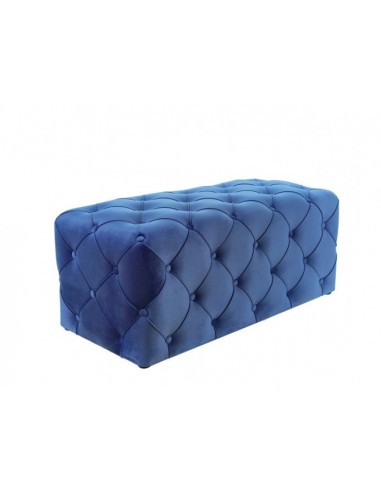 Banquette tapissée de tissu Aviva Velvet Bleumarin, l102xA50xH45 cm hantent personnes