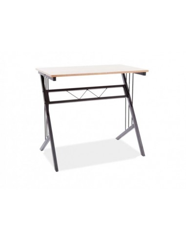 Table de bureau en aggloméré et métal, B-120 Chêne / Brun Foncé, L80xl51xH72 cm une grave pollution 