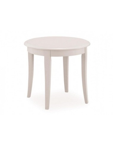 Table basse en MDF et placage California D, Blanc, Ø60xH55 cm store