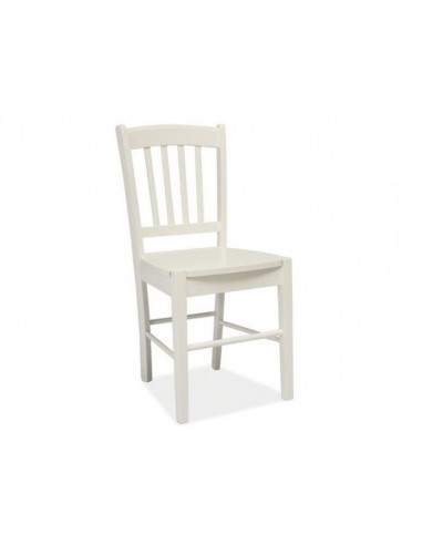 Chaise en bois CD-57 Blanc, l40xA36xH85 cm Le MVP de beaucoup