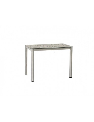 Table en verre et métal Damar Gris, L80xl60xH75 cm prix