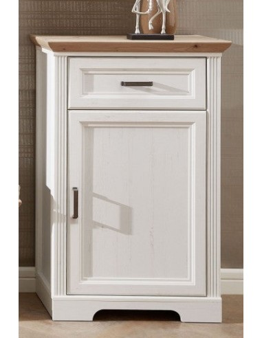 Meuble d'entrée en MDF, avec 1 porte et 1 tiroir, Jessie Beige ouvert, l65xA41xH102 cm Le MVP de beaucoup