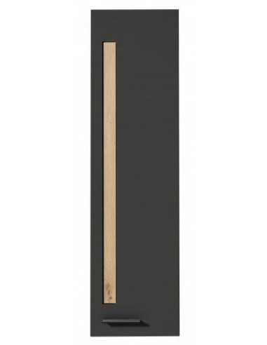 Meuble suspendu en MDF 1 porte Loftis Graphite / Chêne, l36xA37xH128 cm 2 - 3 jours ouvrés.