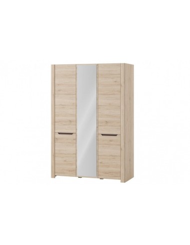 Armoire palette, avec 3 portes et miroir Desjo 06 Chêne San Remo, l140xA58xH207 cm de votre