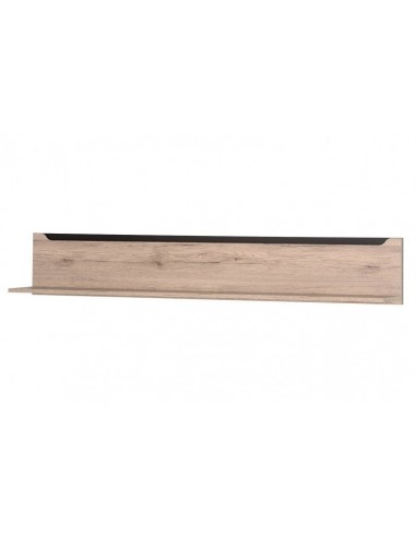 Etagère suspendue en bois Desjo 31 Large Chêne San Remo, l170xA24xH27 cm brillant des détails fins