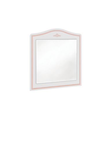 Miroir déco avec cadre pâle Selena Rose Blanc / Rose, l73xH90 cm Découvrez la collection