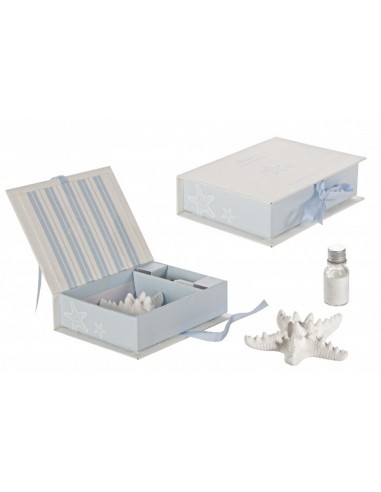 Set d'aromathérapie, 2 pièces dans une boîte cadeau, Ocean Bleu / Blanc, L15xl11,5xH4 cm pas cher chine