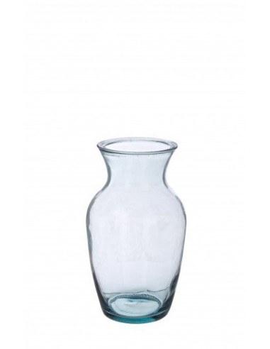 Vase décoratif classique en verre transparent, Ø14xH27 cm en linge