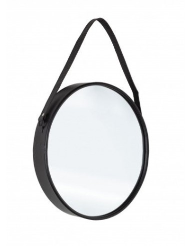 Miroir décoratif avec cadre en métal Rind Oval Noir, l41xH51 cm plus qu'un jeu 