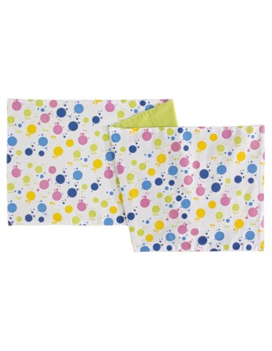 Traverse de table en coton, Bubble Multicolor, 45 x 145 cm en stock